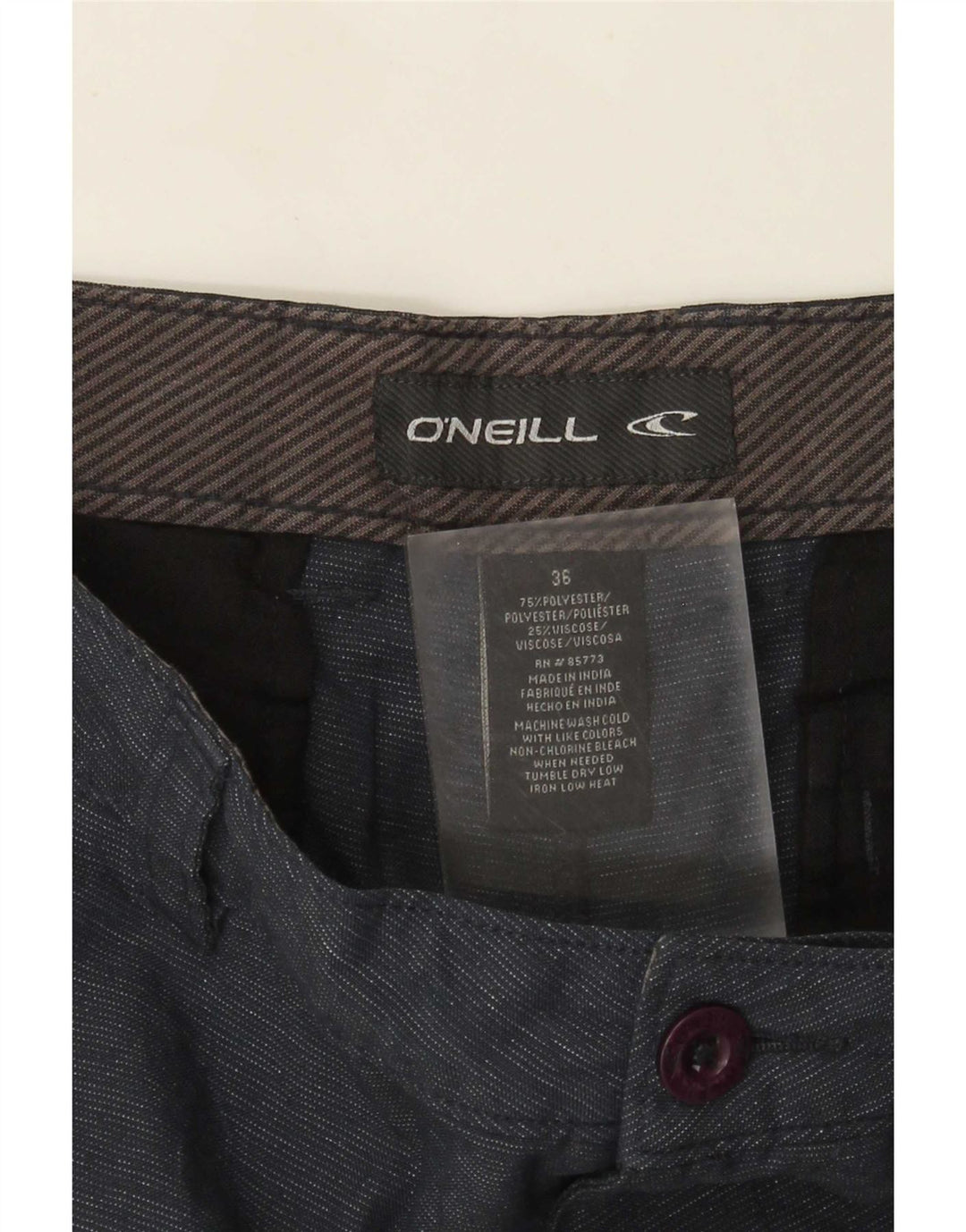 Pantaloncini chino da uomo O'Neill W36 Large blu navy in poliestere