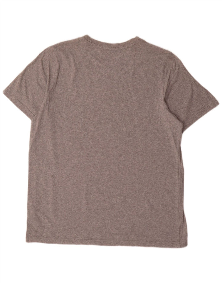 T-shirt grafica da uomo ADIDAS Top grande in cotone grigio