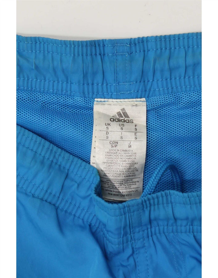 Pantaloncini sportivi da uomo Adidas piccoli in poliestere blu