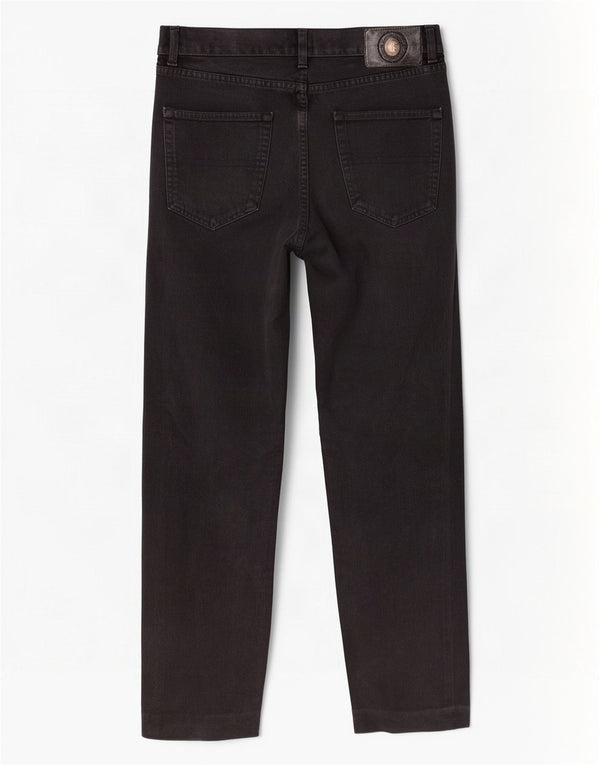 Jeans Straight Uomo Trussardi IT 50 Large W36 L30 Cotone Nero