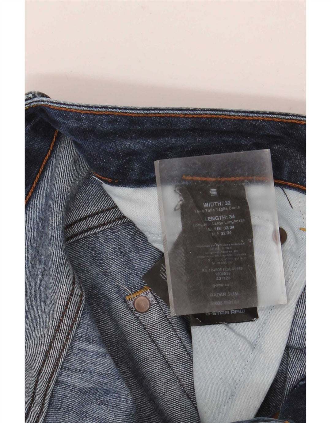 Jeans Radar Slim da uomo G-Star W32 L34 cotone blu