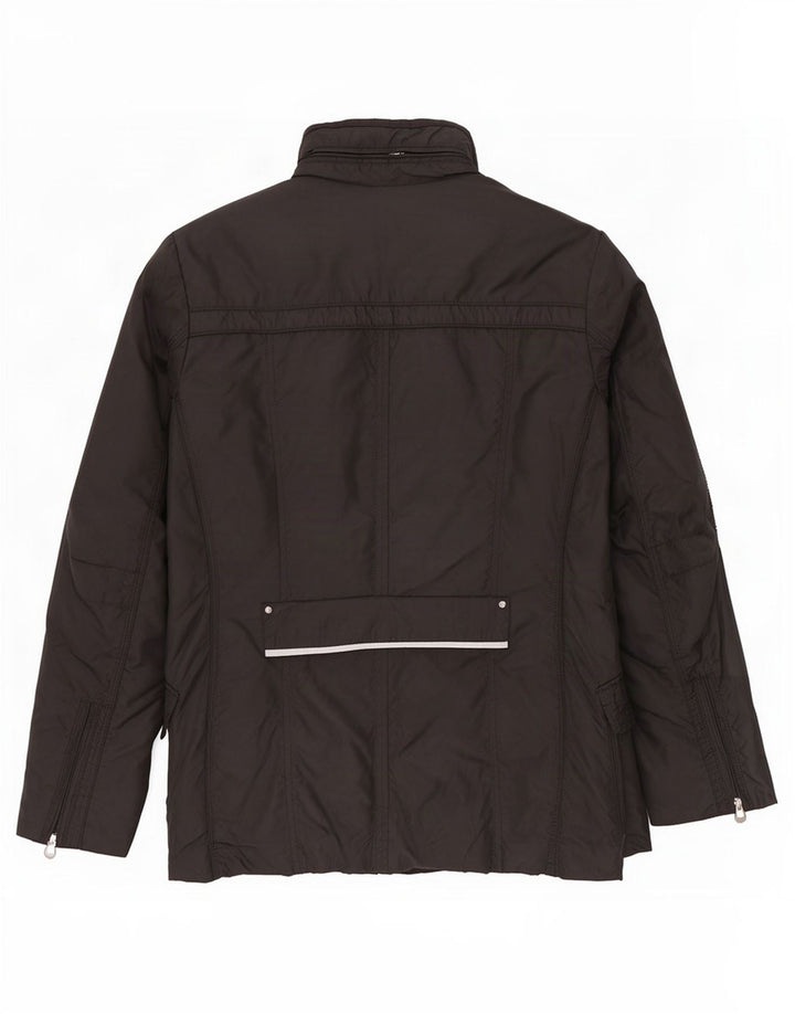 PEUTEREY Giacca utilitaria da uomo con cappuccio EU 38 Medium Nero Poliammide