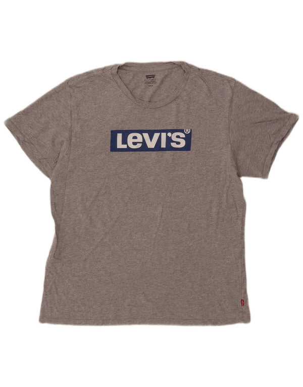 T-shirt grafica da uomo Levi's Top in cotone grigio medio