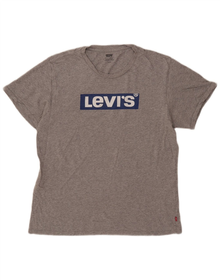 T-shirt grafica da uomo Levi's Top in cotone grigio medio