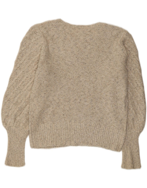 Gap Maglione da donna oversize con scollo a barchetta UK 10 Piccolo beige screziato