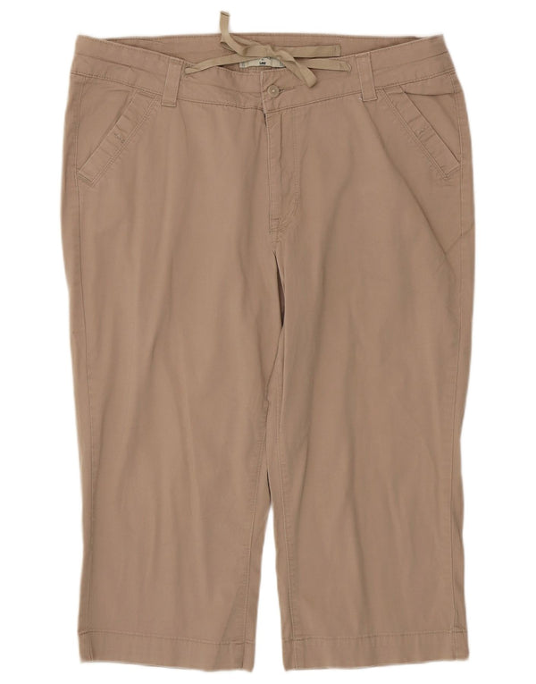 Pantaloni Capri dritti da donna Lee Riders US 16 2XL W36 L19 Cotone beige