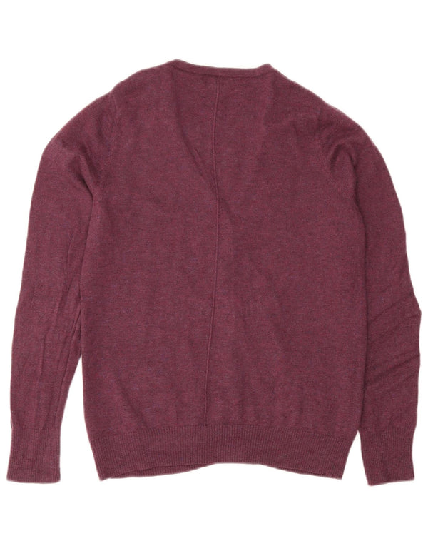 Maglione cardigan da donna Fat Face UK 12 Lana bordeaux medio