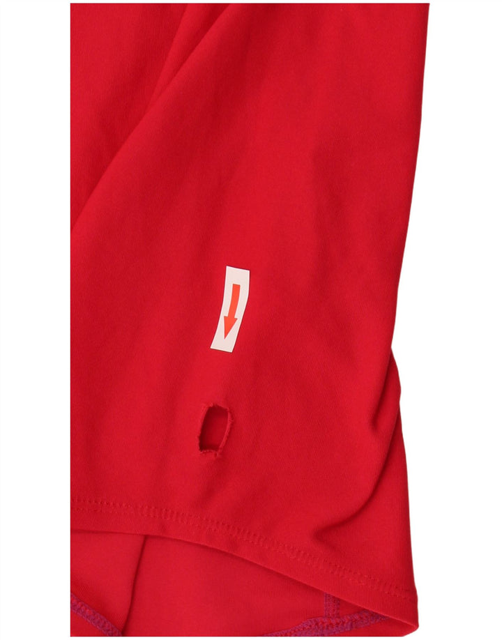T-shirt da uomo Nike Top UK 39/41 poliestere color block rosso medio
