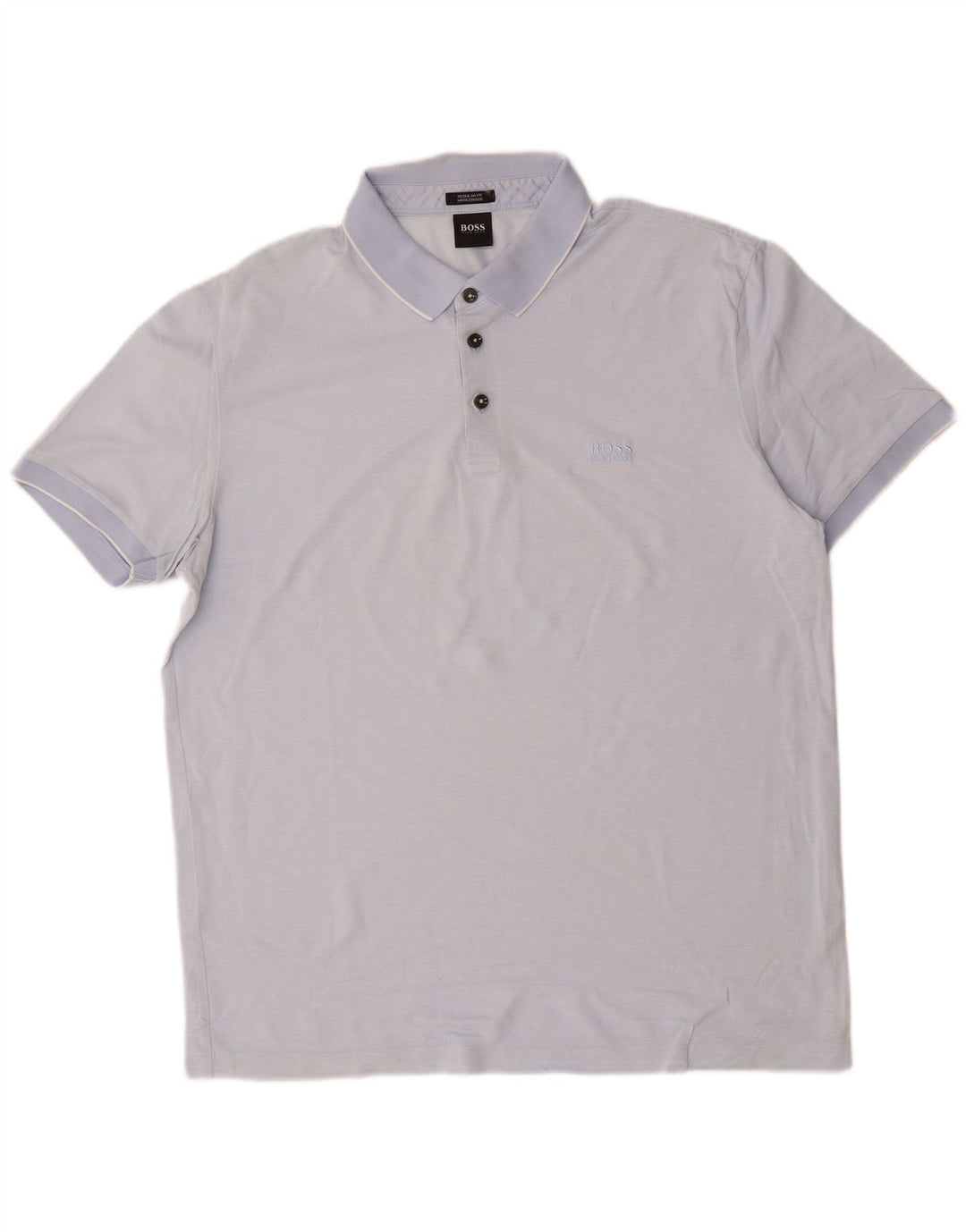 Polo Hugo Boss da uomo vestibilità regolare, taglia grande, in cotone blu