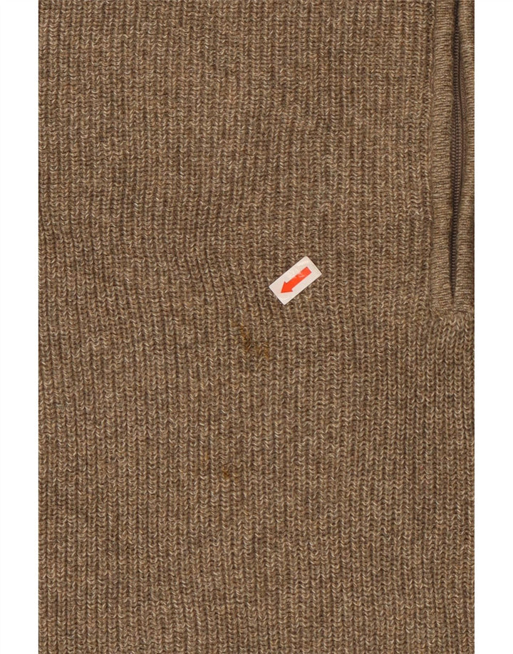 Maglione da uomo con zip e collo Izod, grande, in cotone verde