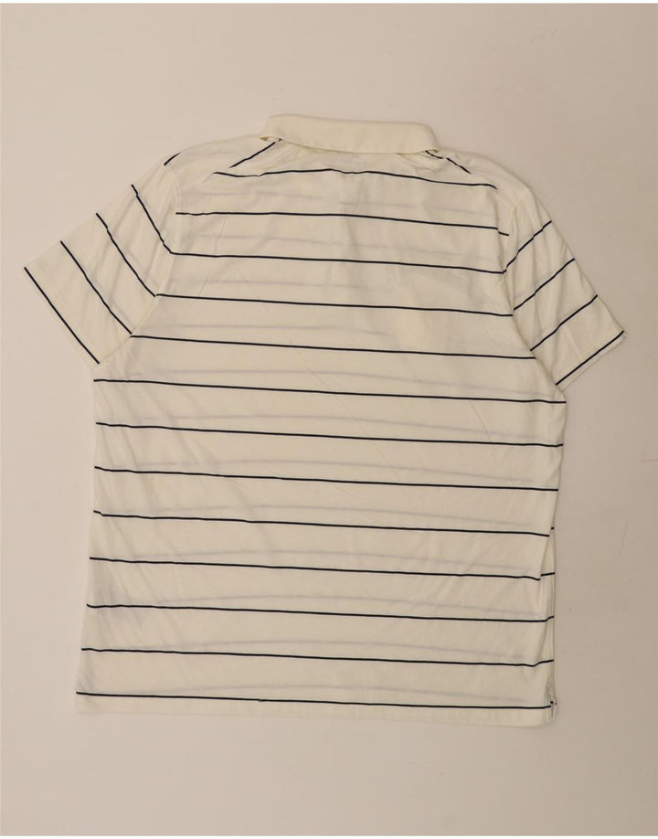 Polo Nike da uomo vestibilità regolare 2XL cotone a righe bianche
