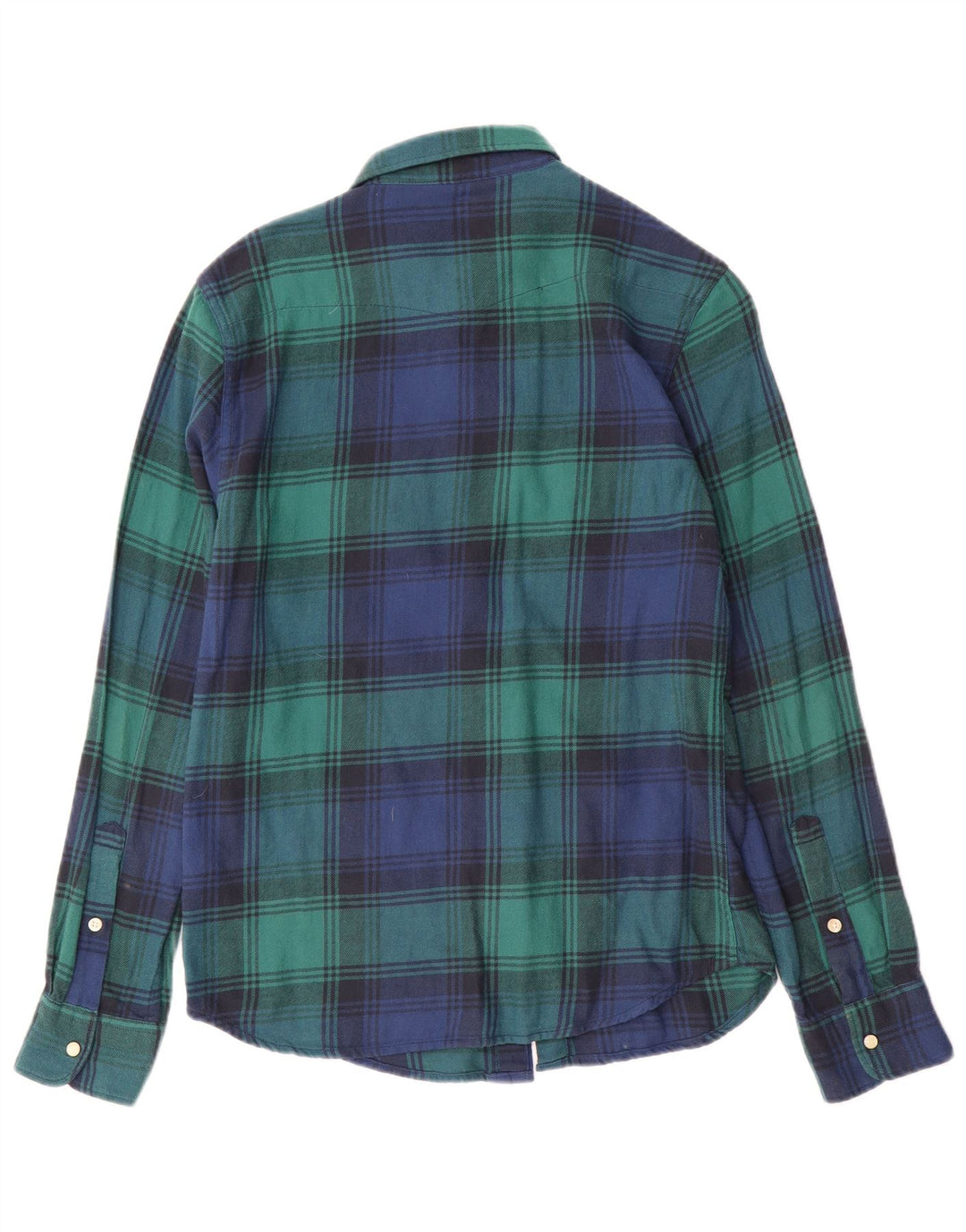 Camicia in flanella da uomo Lee piccola in cotone scozzese verde