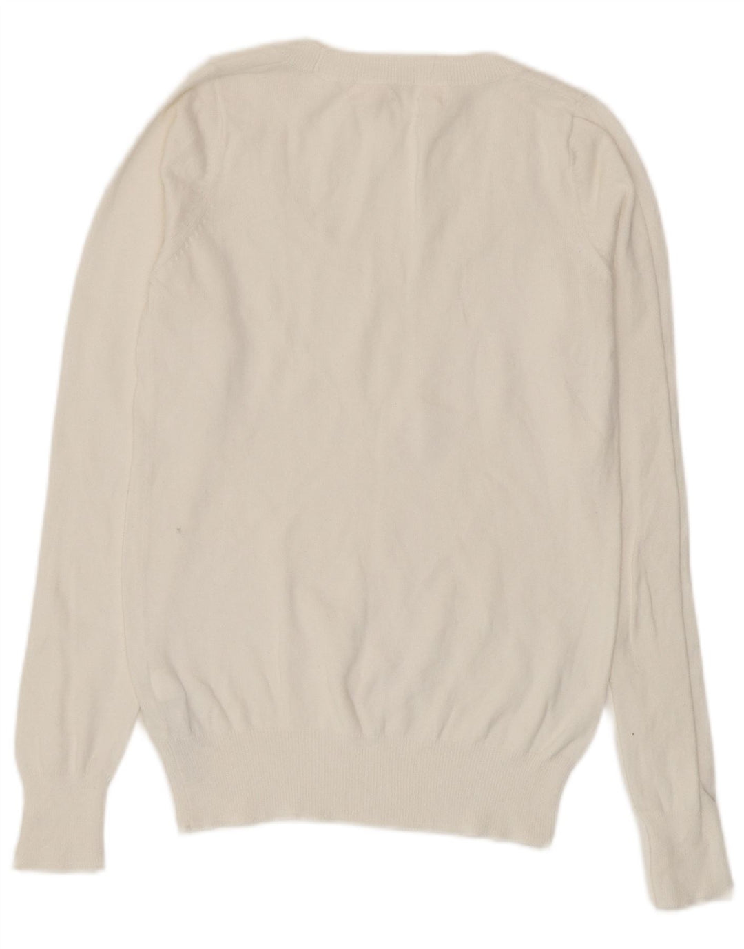 Maglione maglione con scollo a barca da donna Zara UK 12 cotone bianco medio
