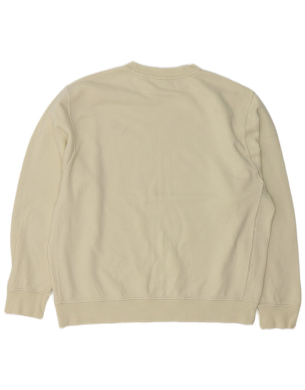 Felpa da uomo Nike Maglione grande in cotone bianco sporco