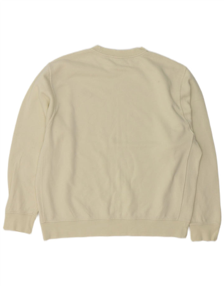 Felpa da uomo Nike Maglione grande in cotone bianco sporco