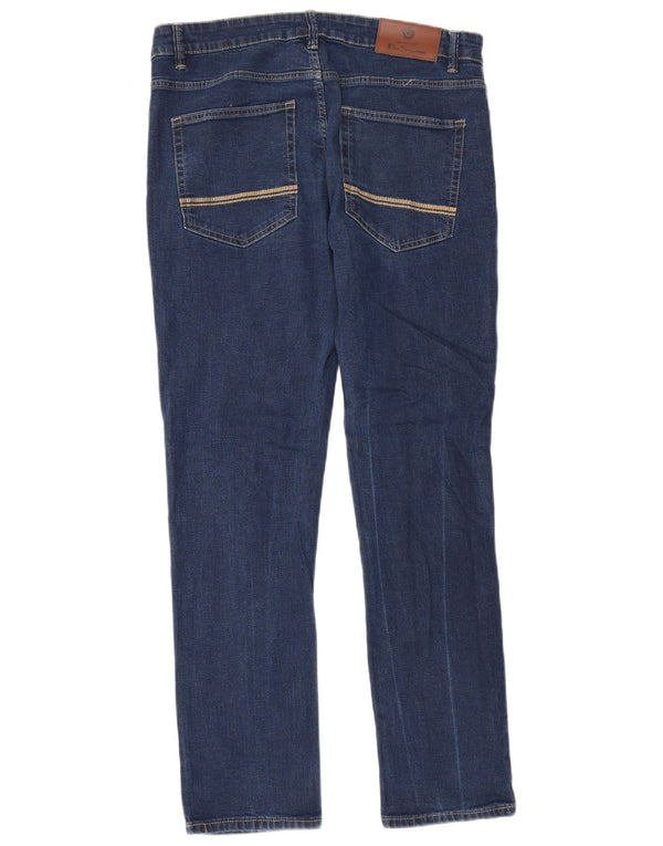 Jeans dritti da uomo Ben Sherman W36 L31 cotone blu