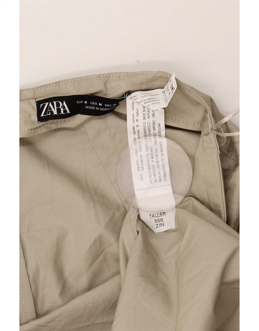Gonna lunga Zara da donna media W28 in cotone verde