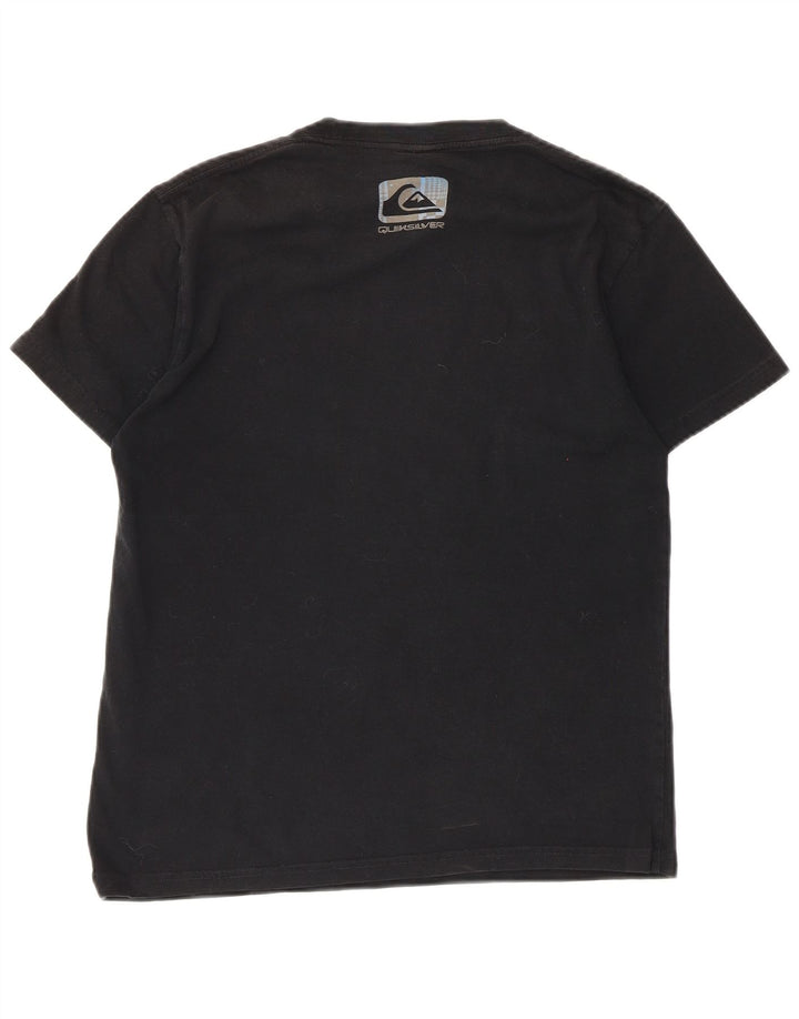 T-shirt grafica da uomo Quiksilver Top piccola nera