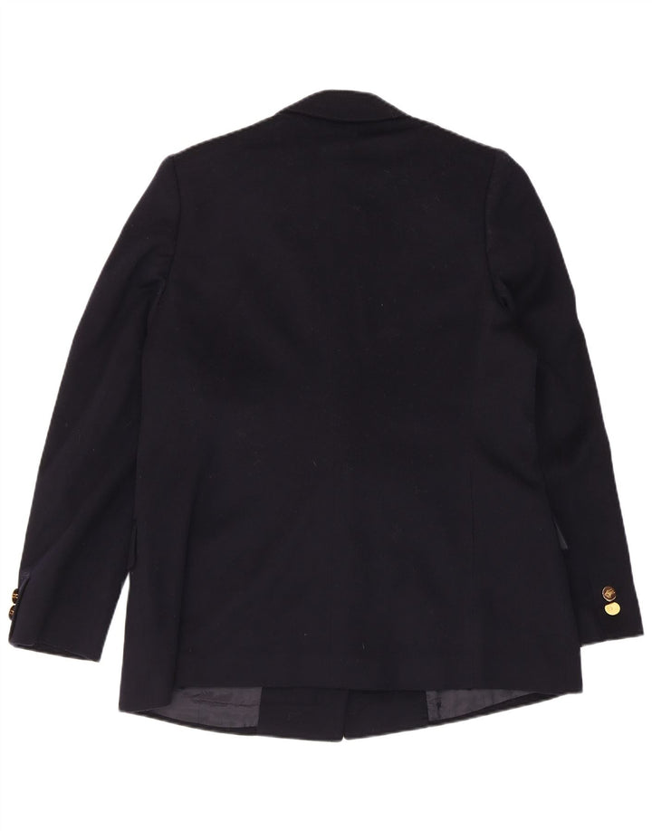 Giacca blazer doppiopetto da donna Burberrys UK 14 lana blu navy media