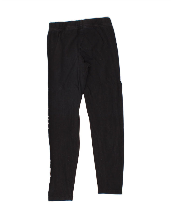 ADIDAS Girls Graphic Leggings 11-12 Years  Black Vintage Adidas and Second-Hand Adidas from Messina Hembry 