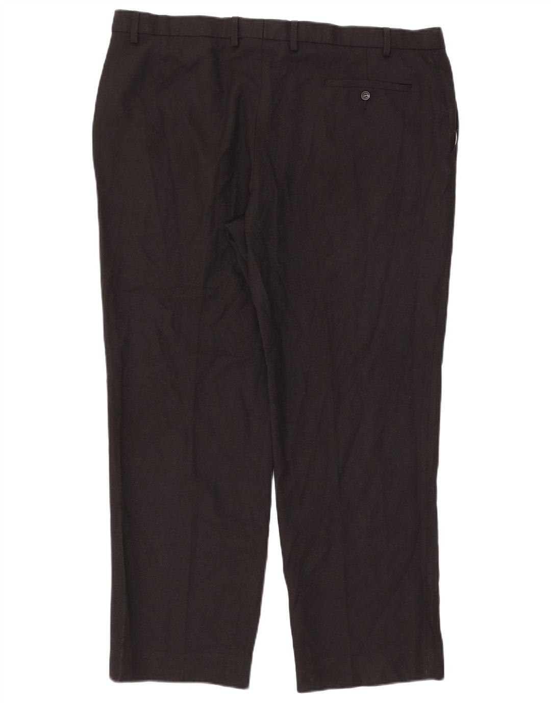Pantaloni da abito dritti da uomo Marks & Spencer W42 L31 poliestere nero