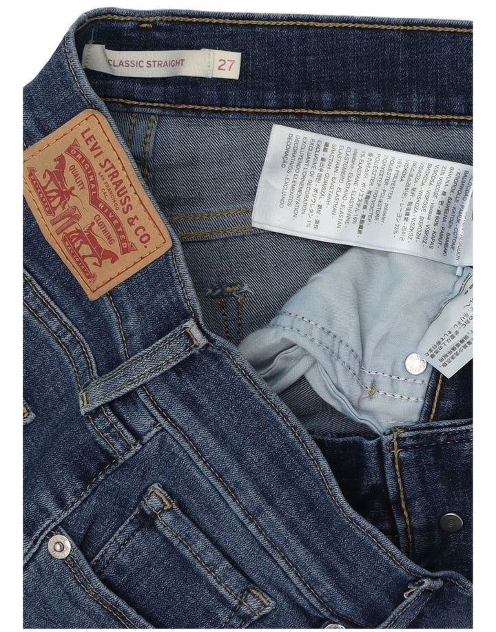 LEVI'S Jeans dritti da donna vestibilità classica W27 L28 cotone blu