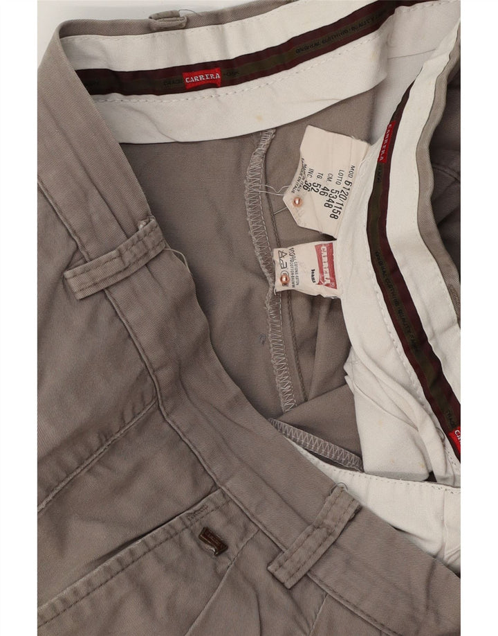Pantaloncini chino con pegging da uomo CARRERA W36 Large in cotone grigio
