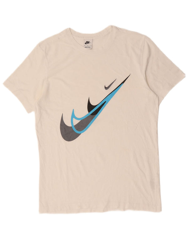T-shirt grafica da uomo Nike Top in cotone bianco medio
