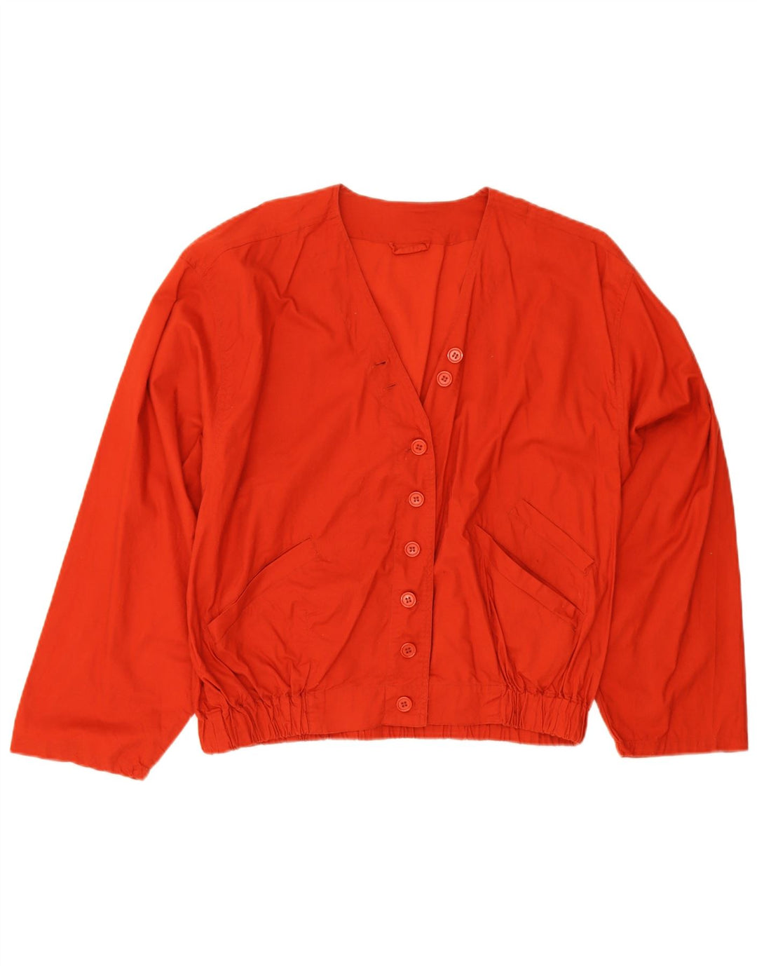 Giubbotto bomber oversize da donna vintage EU 40 cotone rosso medio