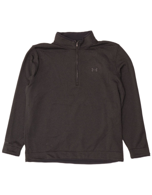 Felpa da uomo con collo con zip Under Armour, maglione 2XL poliestere nero