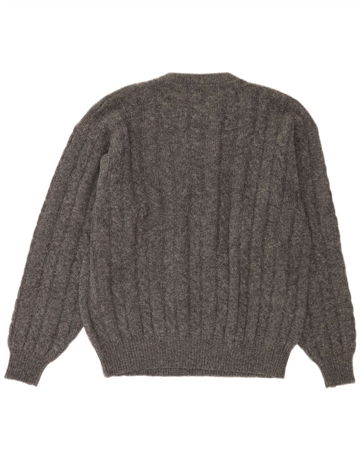 Maglione maglione girocollo da uomo Ball On XL in lana grigia
