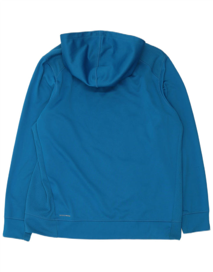 Felpa con cappuccio grafica da uomo REEBOK XL blu poliestere
