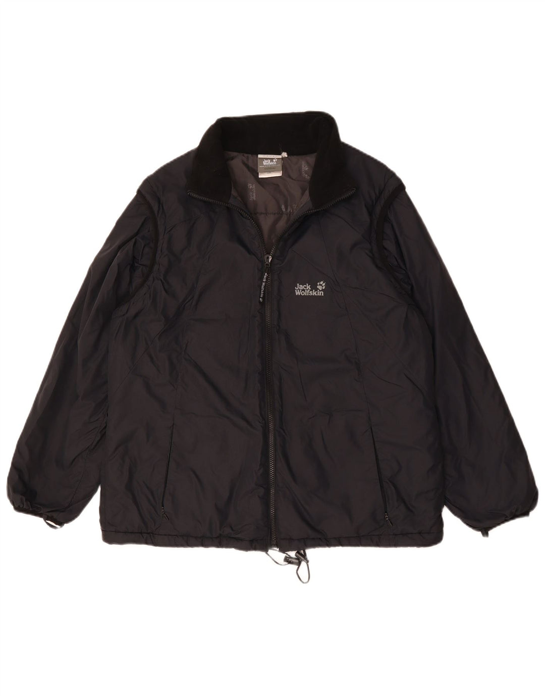 Giacca a vento foderata da donna Jack Wolfskin UK 18 XL nera in poliammide