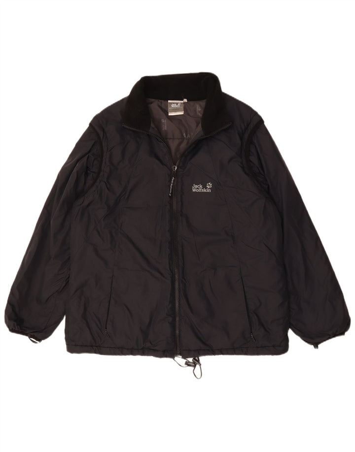 Giacca a vento foderata da donna Jack Wolfskin UK 18 XL nera in poliammide