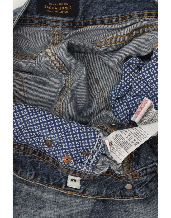 Pantaloncini di jeans vestibilità regolare da uomo Jack & Jones medi W32 cotone blu