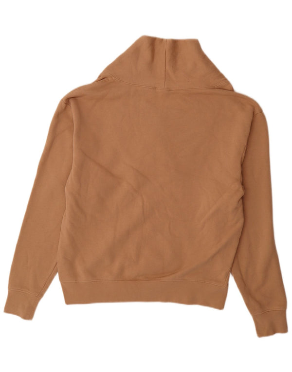 Felpa Zara da donna con collo a scialle, maglione UK 14, cotone beige medio