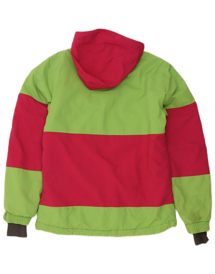 Giacca da sci con cappuccio da donna Chiemsee UK 10 Small Verde Colourblock in poliammide