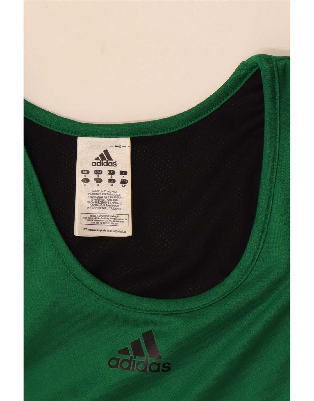 Canotta Adidas da uomo piccola in poliestere verde