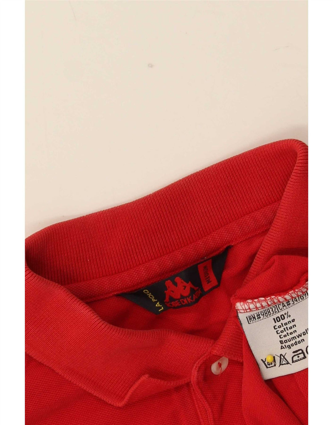 Polo Kappa Uomo Rosso Medio In Cotone