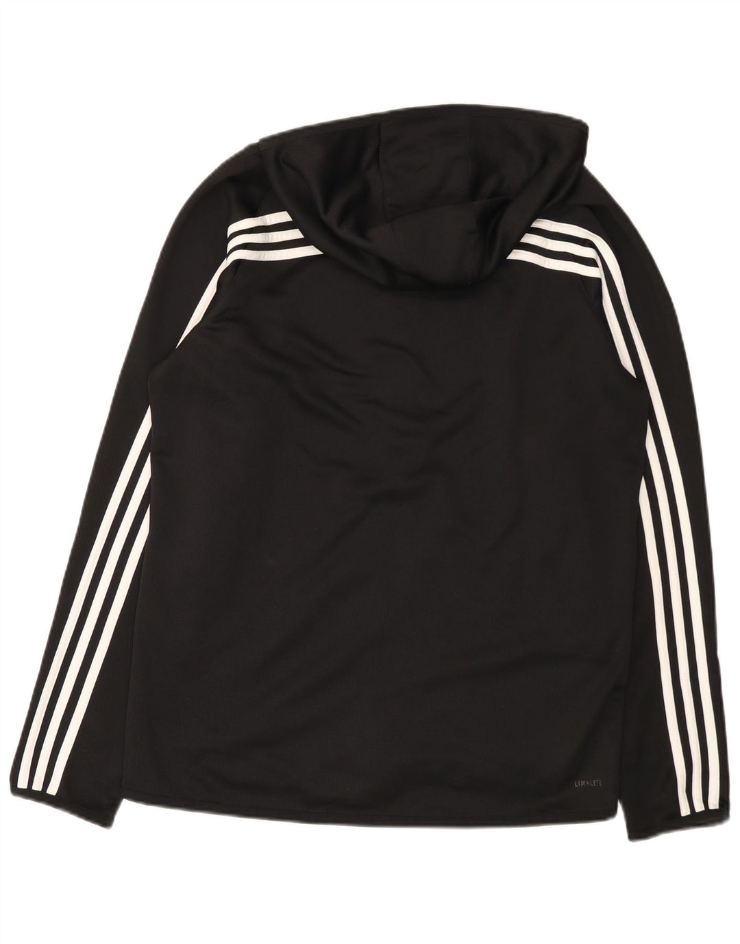 Maglione con cappuccio e zip Adidas Climalite da uomo grande in poliestere nero