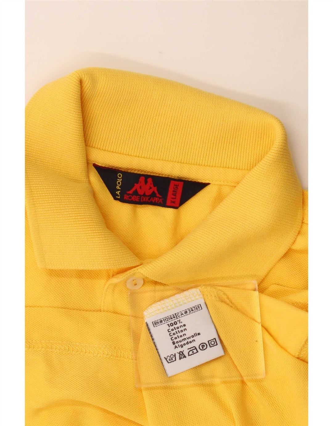 Polo Kappa Uomo XL Cotone Giallo