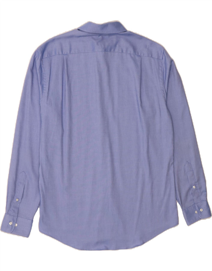 TOMMY HILFIGER Mens Athletic Fit  Shirt Size 16 Large Blue Cotton Vintage Tommy Hilfiger and Second-Hand Tommy Hilfiger from Messina Hembry 