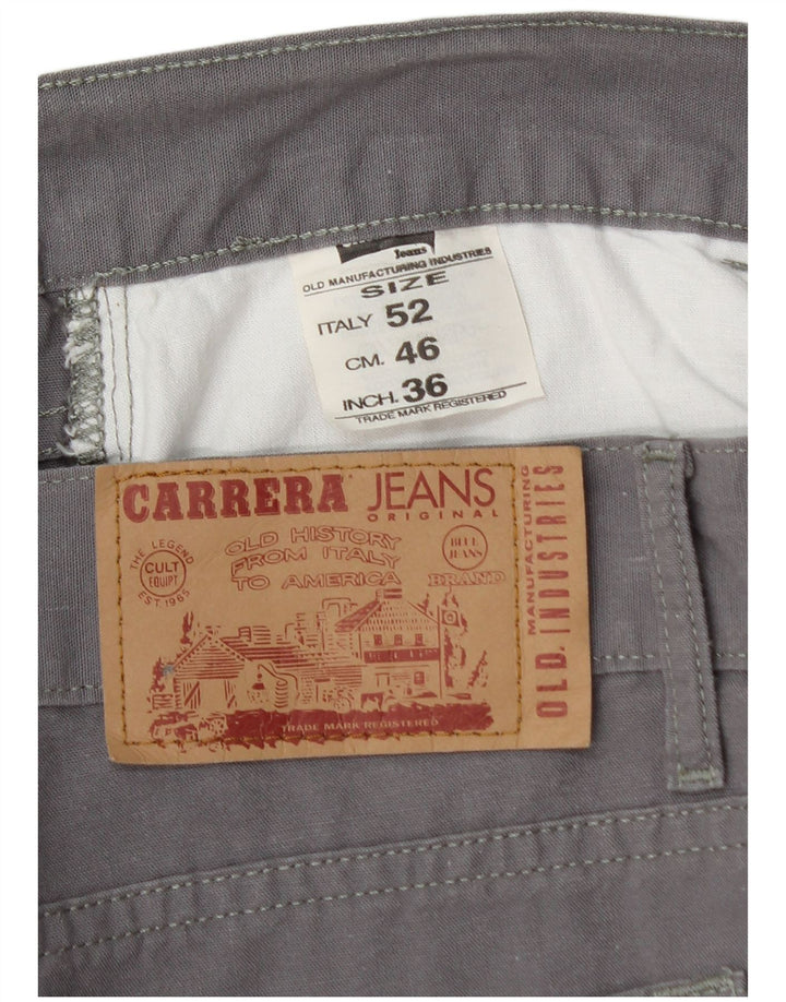 CARRERA Pantaloni Casual Dritti Uomo IT 52 XL W36 L29 Cotone Grigio