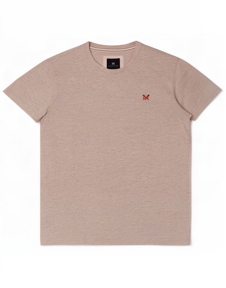 Crew Clothing T-shirt da uomo Top in cotone grigio medio