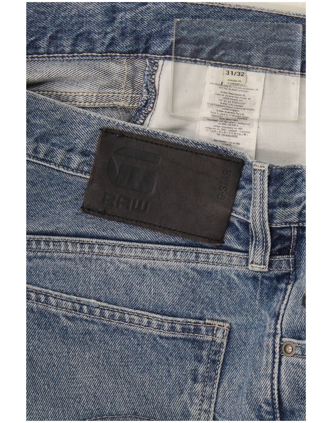 Jeans dritti da uomo G-Star W31 L32 cotone blu