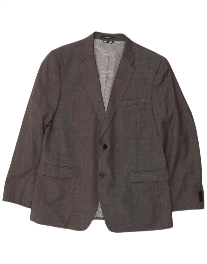 Giacca blazer a 2 bottoni da uomo Tommy Hilfiger UK 38 lana grigio medio