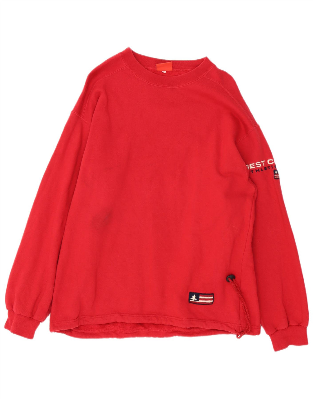Felpa grafica da uomo Best Company, maglione, cotone rosso medio