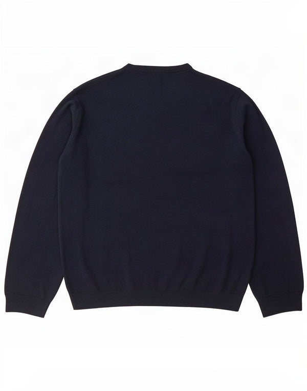 Maglione da uomo Marks & Spencer vestibilità regolare con scollo a V 2XL Blu Navy