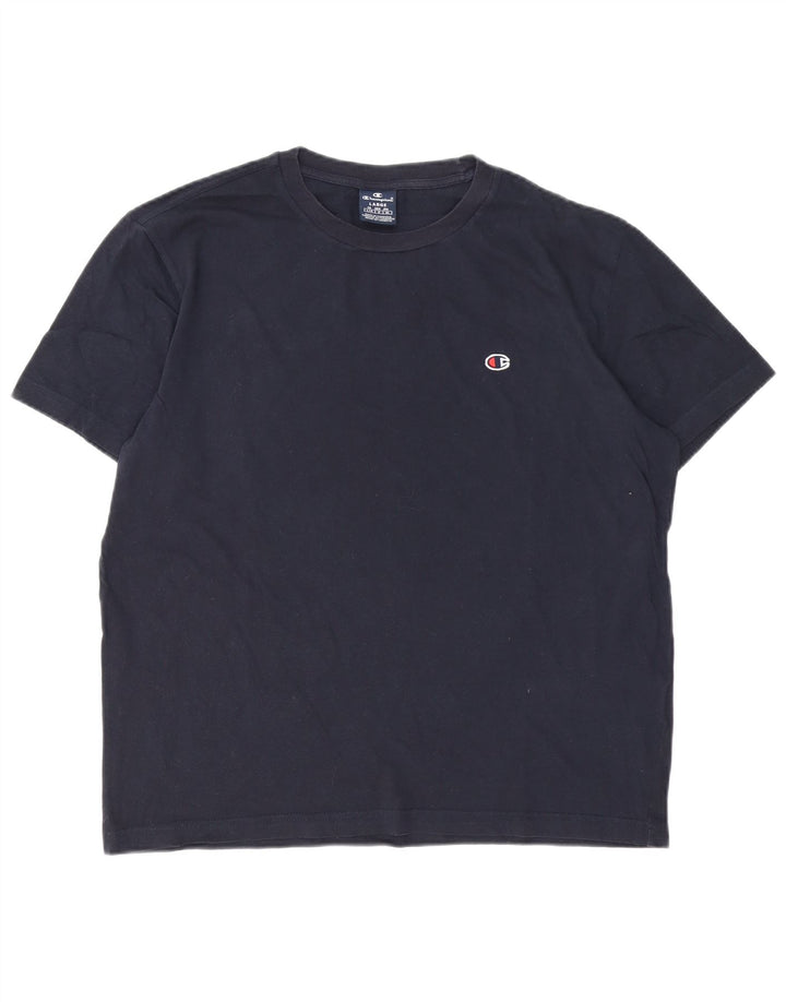 T-shirt da uomo Champion Top Large in cotone blu navy