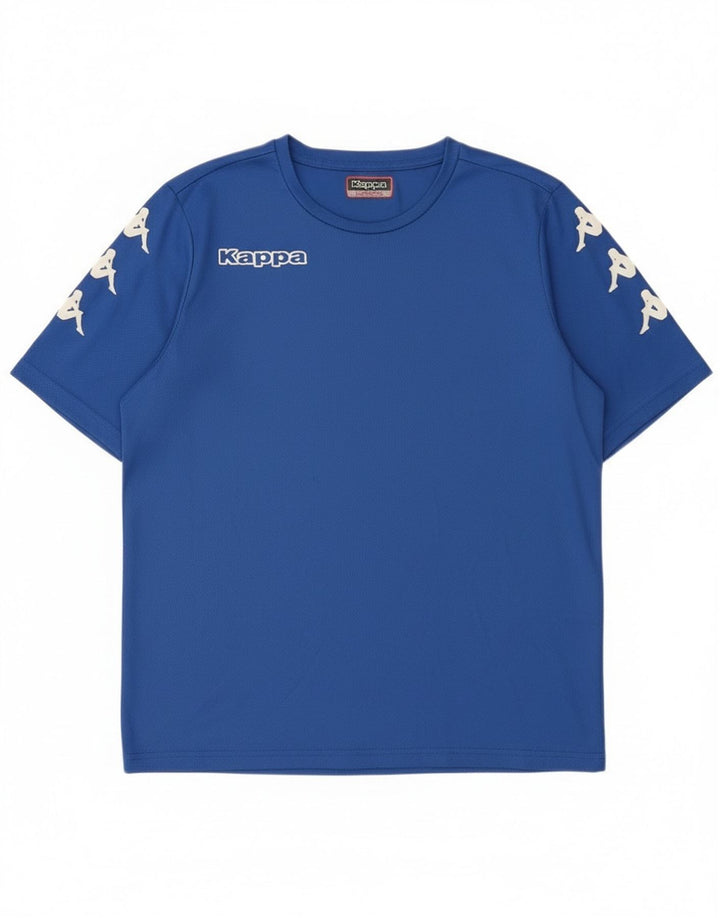 T-shirt grafica da uomo Kappa Top blu medio in poliestere